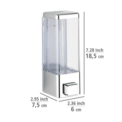 WENKO 24593100-dávkovač mydla ISTRES 320 ml lesklý chróm / priehľadný