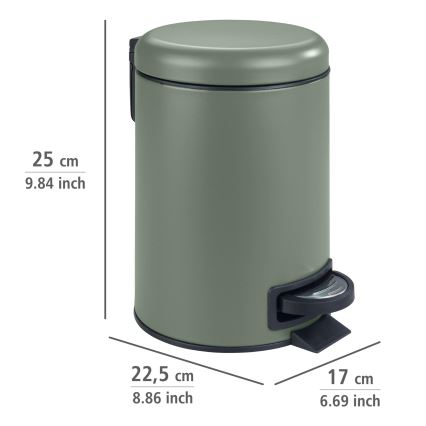 WENKO 24636100 - Kôš LEMAN 17x25 cm zelená/čierna