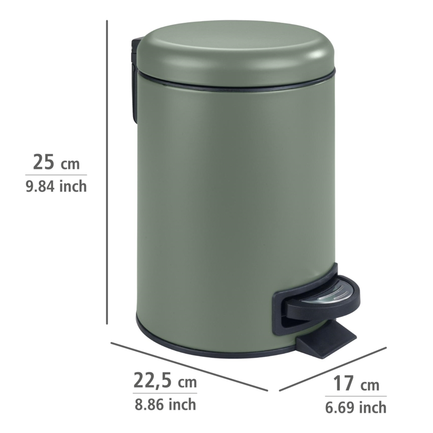 WENKO 24636100 - Kôš LEMAN 17x25 cm zelená/čierna