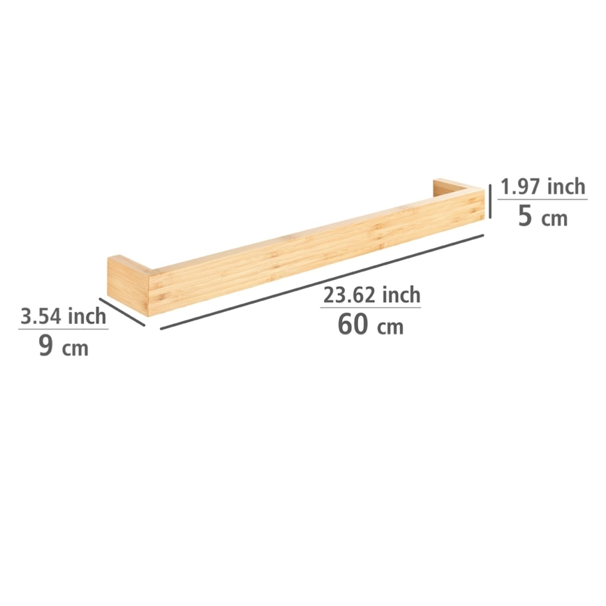 WENKO 24742100 - Držiak na uteráky BAMBUSA 60x9 cm hnedý