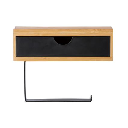 WENKO 24754100 - Držiak toaletného papiera BAMBUSA 18,5x14 cm hnedá/čierna