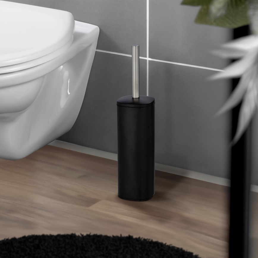 WENKO 24778100 - WC kefa ALASSIO 9,3 x 39,2 cm nerez/čierna