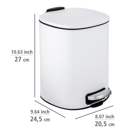 WENKO 24779100 - Kôš ALASSIO 20,5x27 cm biela/čierna