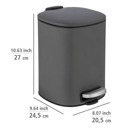 WENKO 24780100 - Kôš ALASSIO 20,5x27 cm sivá/čierna