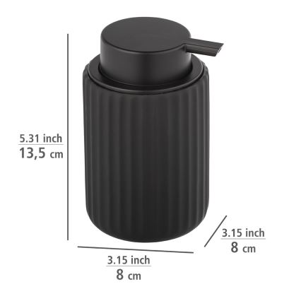 WENKO 24804100 - Dávkovač mydla BELLUNO 8x13,5 cm čierna