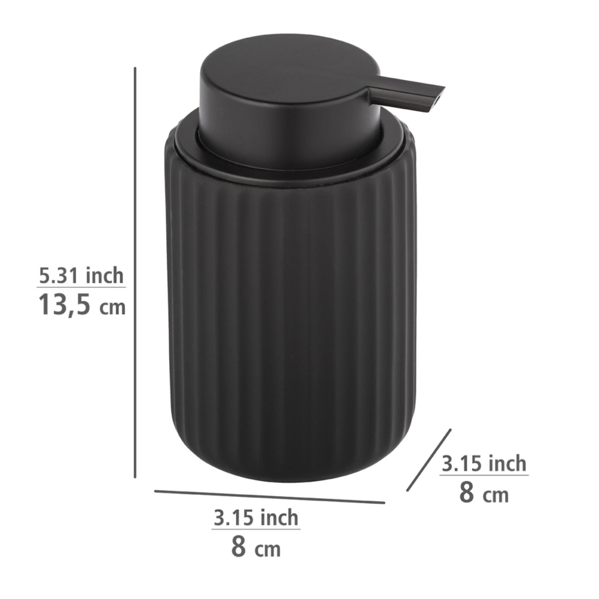 WENKO 24804100 - Dávkovač mydla BELLUNO 8x13,5 cm čierna