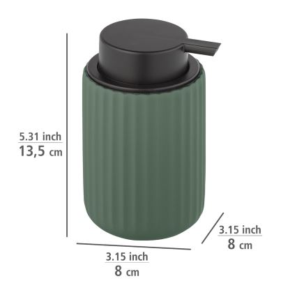 WENKO 24807100 - Dávkovač mydla BELLUNO 8x13,5 cm zelená/čierna