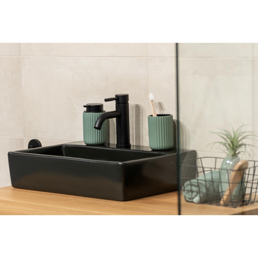 WENKO 24807100 - Dávkovač mydla BELLUNO 8x13,5 cm zelená/čierna