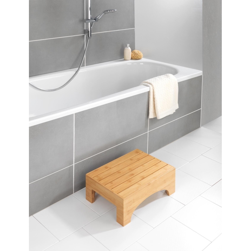 WENKO 24870100 - Bambusová stolička 40x30 cm hnedá