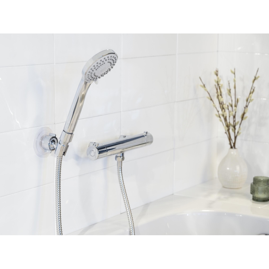 WENKO 24918100 - Sprchová hlavica BASIC LINE 9,5x9,5 cm lesklý chróm/strieborná