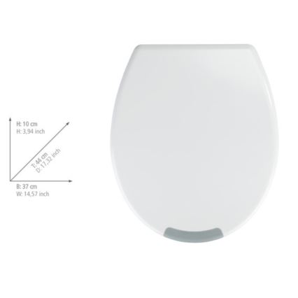 WENKO 25005100-WC sedadlo SECURA 37x44 cm biele/sivé