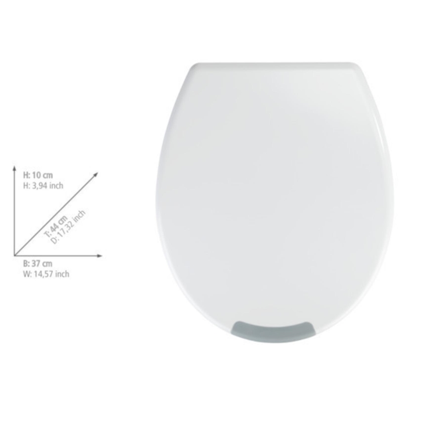 WENKO 25005100-WC sedadlo SECURA 37x44 cm biele/sivé