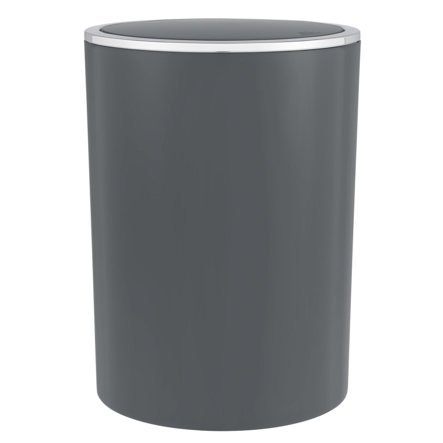 WENKO 25146100 - Kôš INCA 18,5x25,5 cm antracit/lesklý chróm