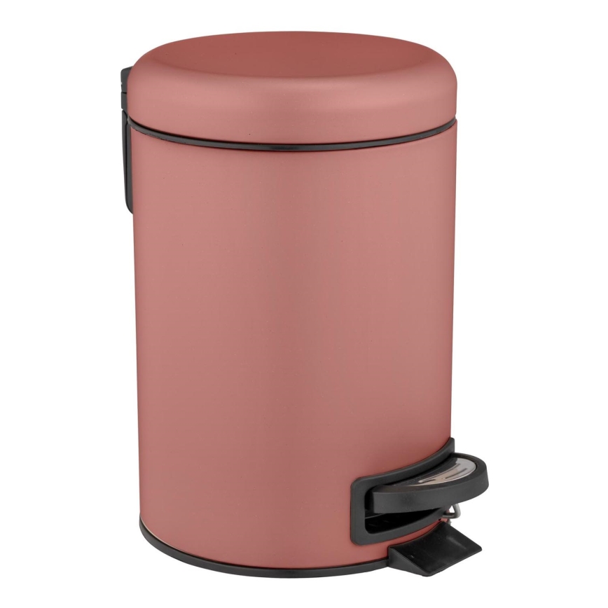 WENKO 25155100 - Kôš na odpadky LEMAN 17x25 cm ružová/čierna