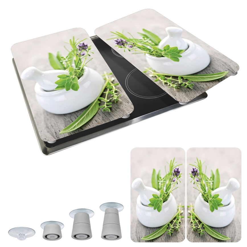 WENKO 2521420100 - Kryt varnej dosky 52x30 cm pestrofarebný/šedý/priehľadný