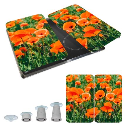 WENKO 2521434500-Krycia doska ABDECKPLATTE - KVET/RASTLINA 30x52 cm pestrofarebná