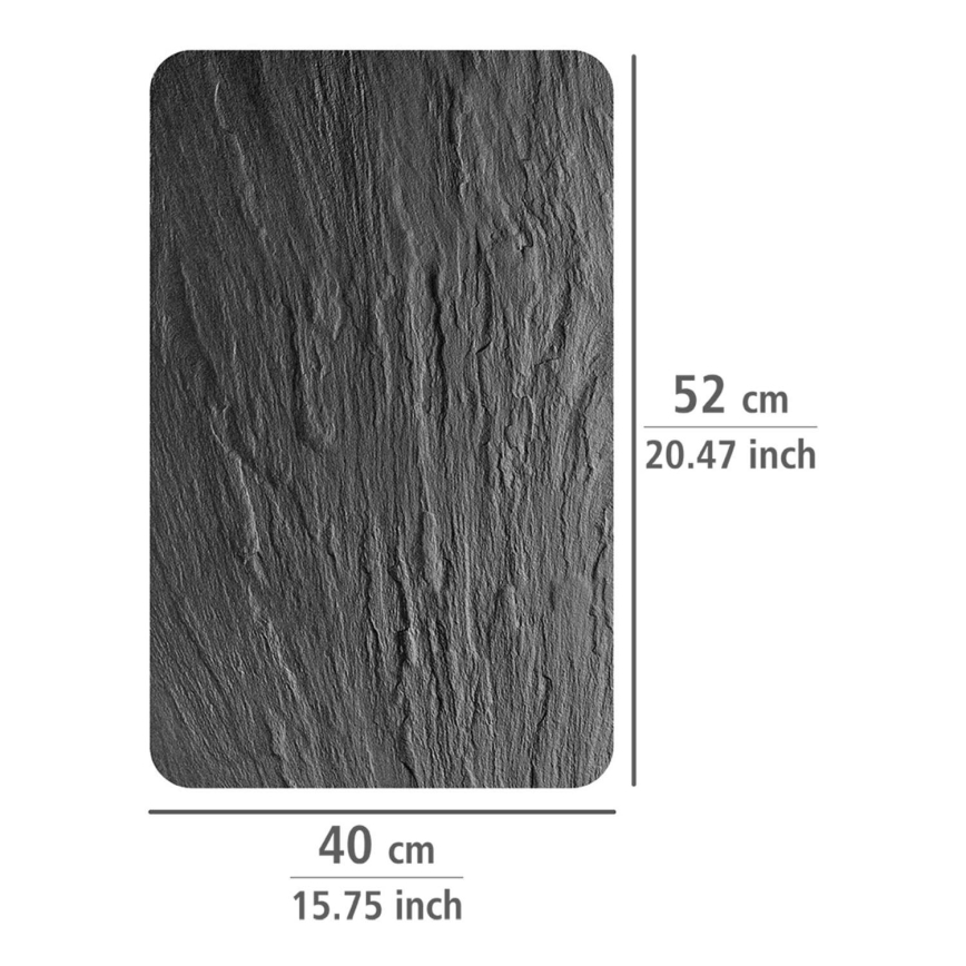 WENKO 2521499800 - Krycie dosky SLATE 52x40 cm pestrofarebné/šedé/priehľadné