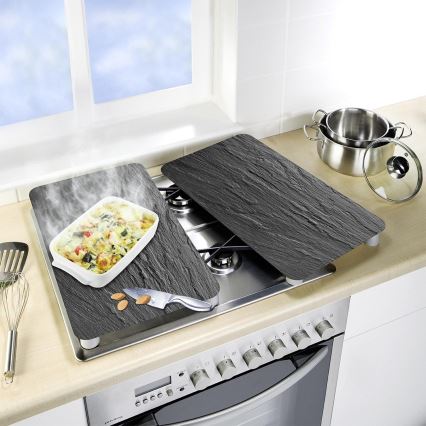 WENKO 2521499800 - Krycie dosky SLATE 52x40 cm pestrofarebné/šedé/priehľadné