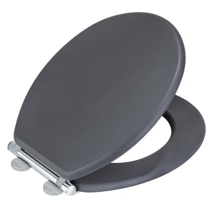 WENKO 25218100-WC WC sedátko MORRA 35x42 cm antracitové/strieborné