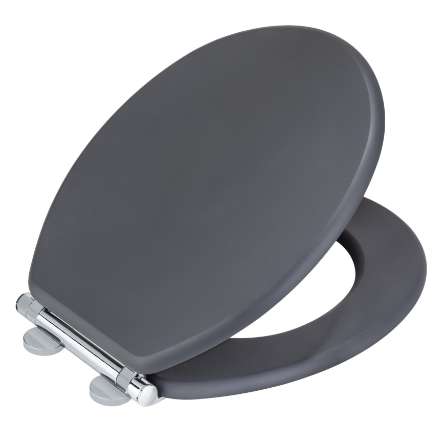 WENKO 25218100-WC WC sedátko MORRA 35x42 cm antracitové/strieborné