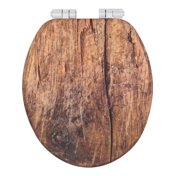 WENKO 25226100-WC sedátko RUSTIC 35,5 x 42,5 cm hnedá/strieborná