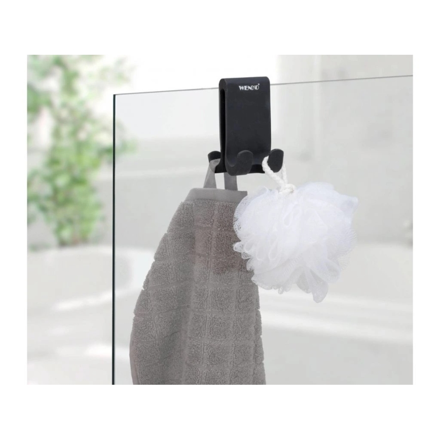 WENKO 25229100-Háčik VERNA DUO 5x9,5 cm čierna