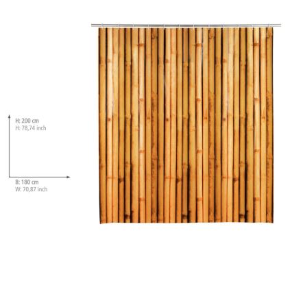 WENKO 25233100 - Sprchový záves BAMBUSA 180x200 cm hnedý