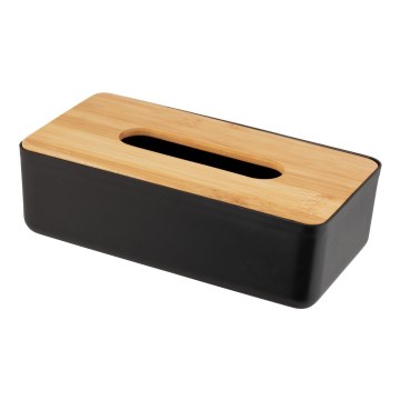 WENKO 25319100 - Kozmetický box ROTELLO 24x12,7 cm čierna/hnedá