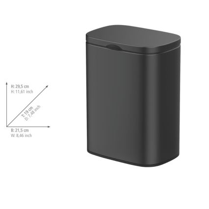 WENKO 25338100 - Kôš SARE 21,5x29,5 cm čierny