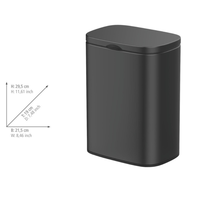 WENKO 25338100 - Kôš SARE 21,5x29,5 cm čierny