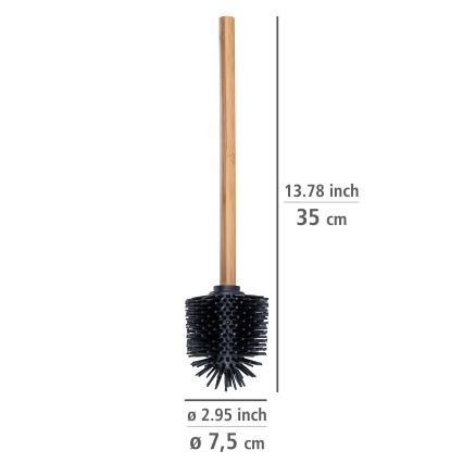 WENKO 25360100 - WC kefa 7,5x35 cm hnedá/čierna