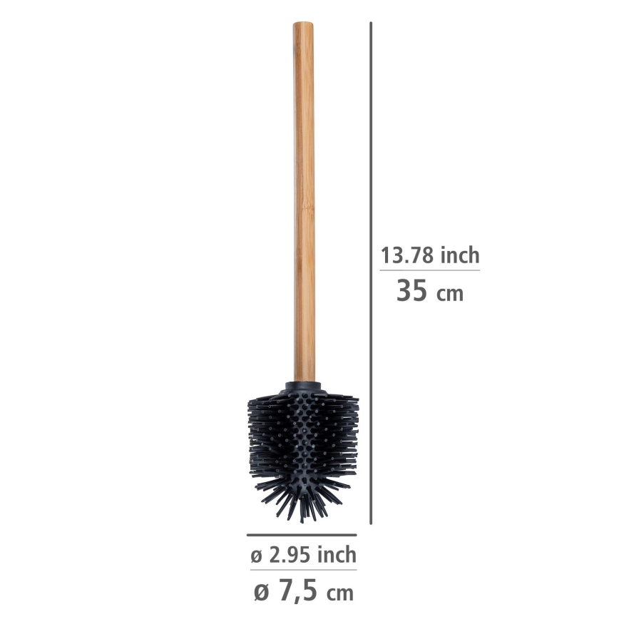 WENKO 25360100 - WC kefa 7,5x35 cm hnedá/čierna