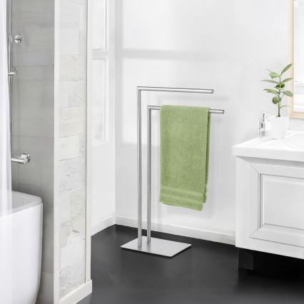 WENKO 25379100 - Stojan na uteráky RECCO 48x80,5 cm satinovaný