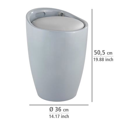 WENKO 25625100 - Stolička CANDY 36x50,5 cm šedá/čierna