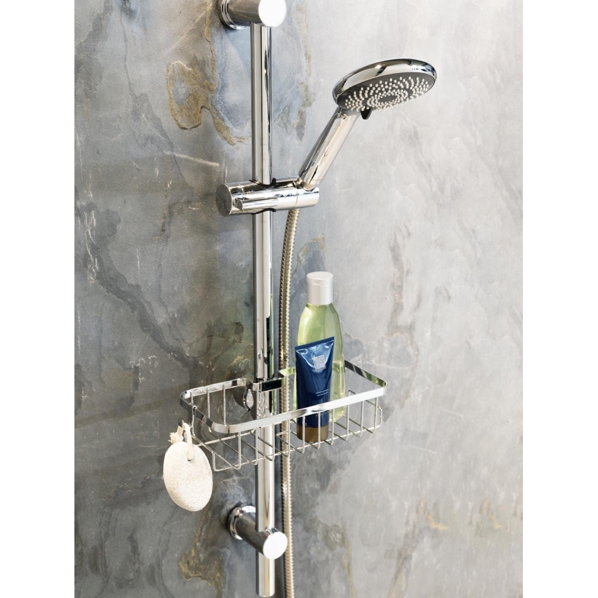 WENKO 25678100 - Košík FLORESTA 24x14 cm strieborný