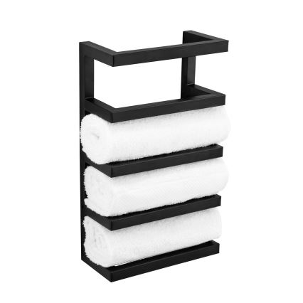 WENKO 25780100 - Stojan na uteráky FONDIRO 24x42 cm čierna
