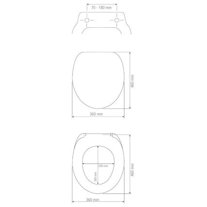 WENKO 26030100 - WC sedadlo GALATI 46x36 cm antracit