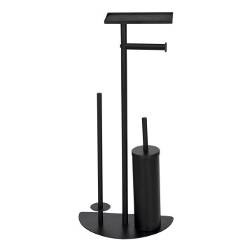 WENKO 26060100 - Súprava na WC COSENZA 32,5x72 cm čierna