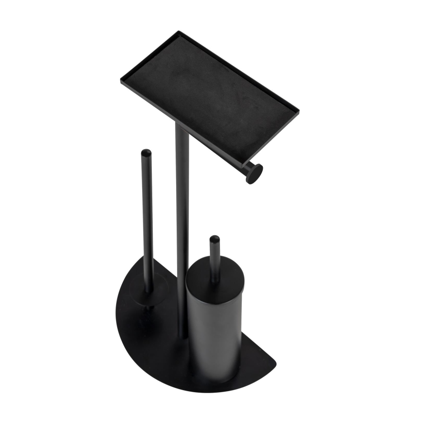 WENKO 26060100 - Súprava na WC COSENZA 32,5x72 cm čierna