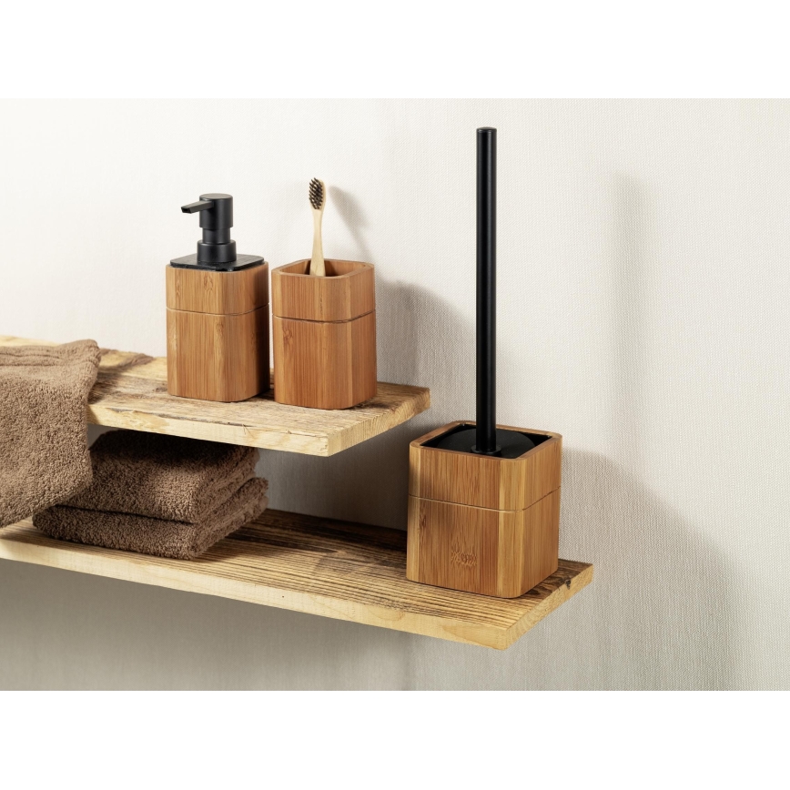 WENKO 26101100 - Držiak na zubné kefky SERRO 7,5x11 cm hnedý