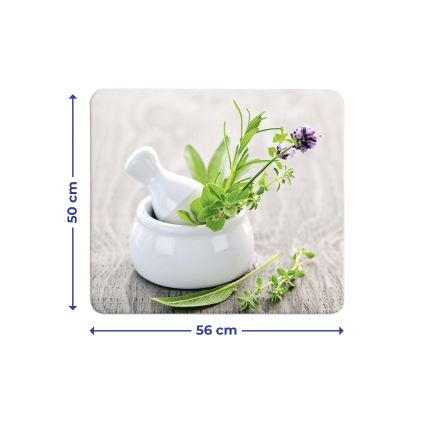 WENKO 2712940500 - Krycia doska ABDECKPLATTE - Vhodná pre potraviny, 56x50 cm, pestrofarebná/priehľadná