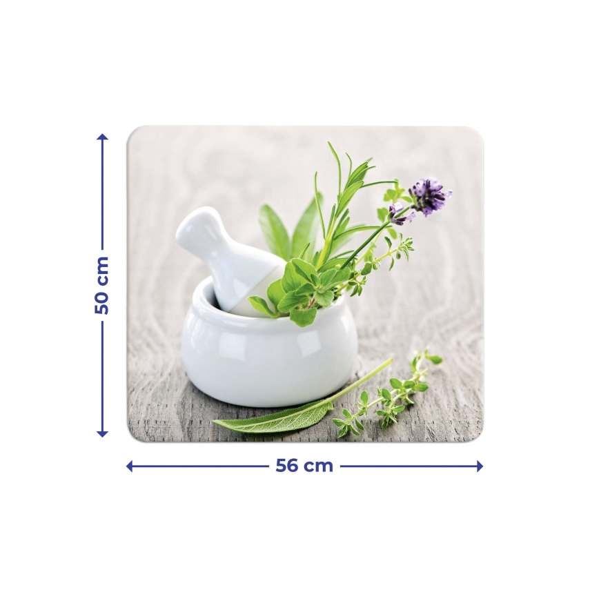 WENKO 2712940500 - Krycia doska ABDECKPLATTE - Vhodná pre potraviny, 56x50 cm, pestrofarebná/priehľadná