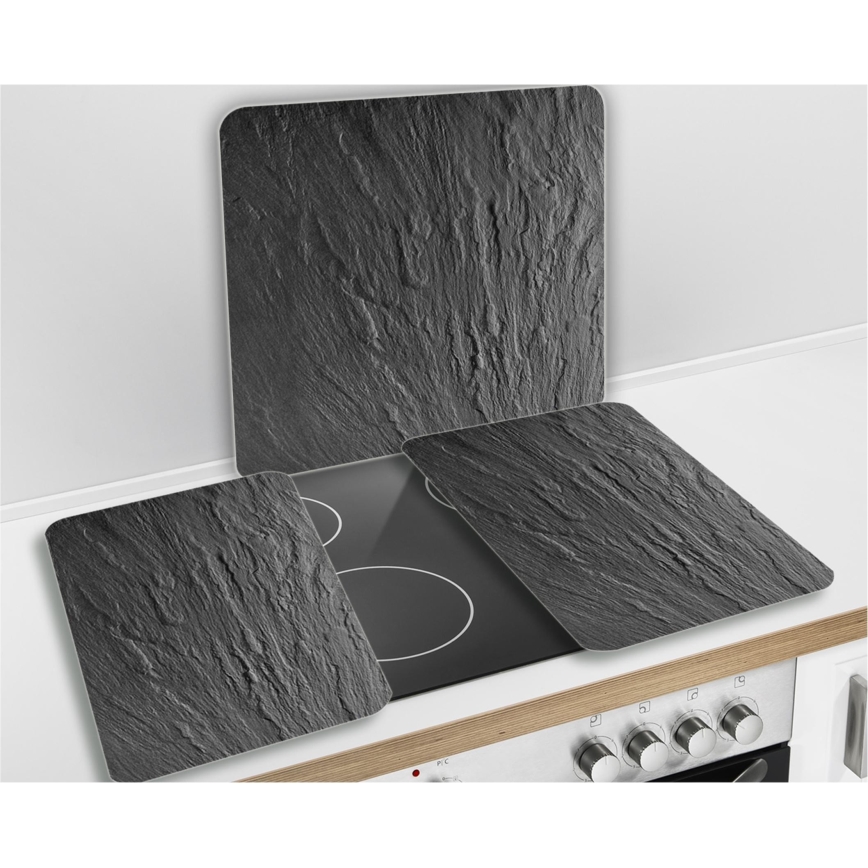 WENKO 2712984500 - Krycia doska ABDECKPLATTE - NEUTRAL 56x50 cm čierna/priehľadná