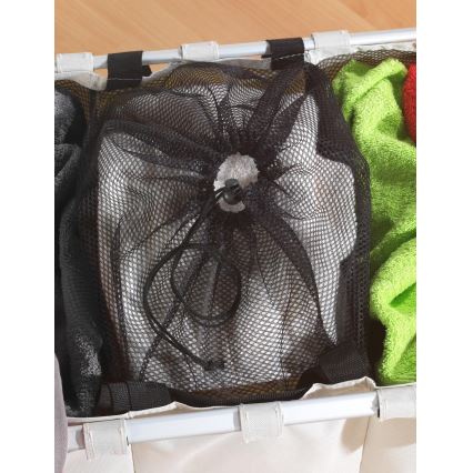 WENKO 3440113100 - Kôš na bielizeň TRIO 63x57 cm béžová/čierna/strieborná