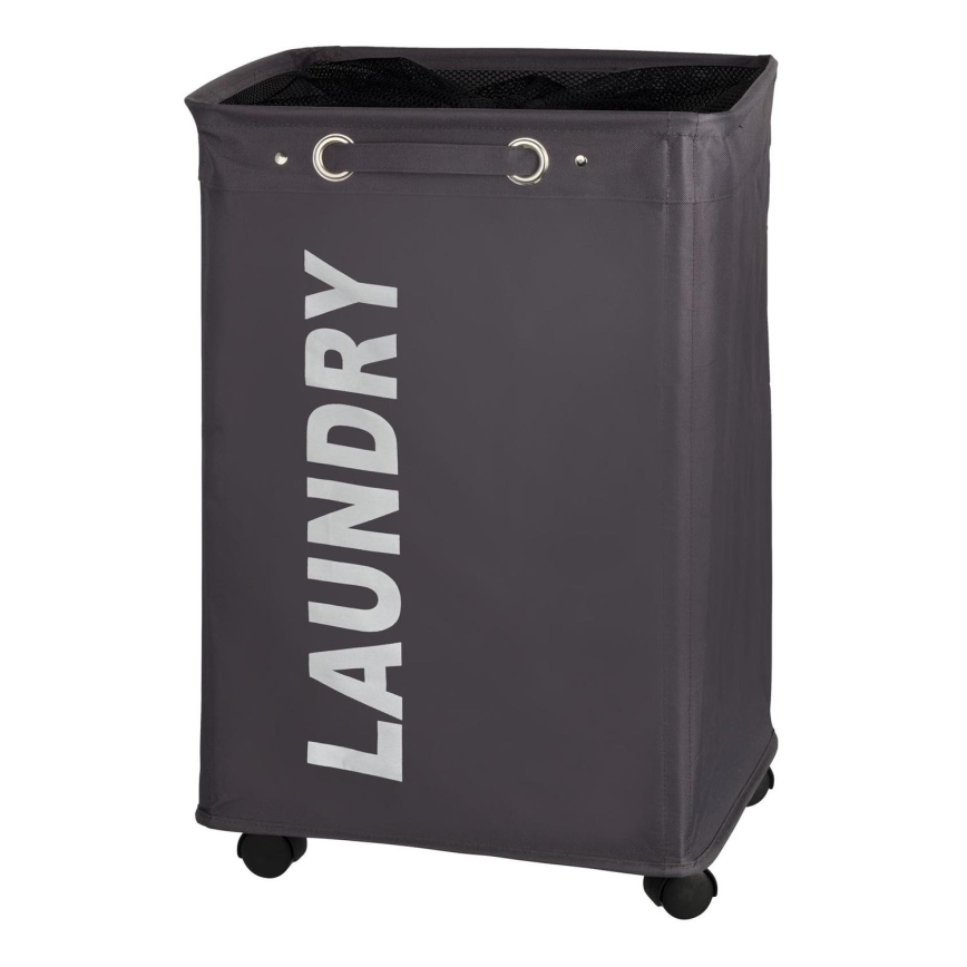 WENKO 3450112100 - Kôš na bielizeň QUADRO 40x60 cm šedá/čierna