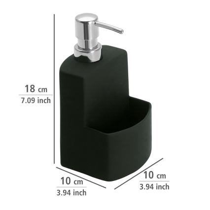 WENKO 3620117800 - Dávkovač mydla FESTIVAL 10x18 cm čierny