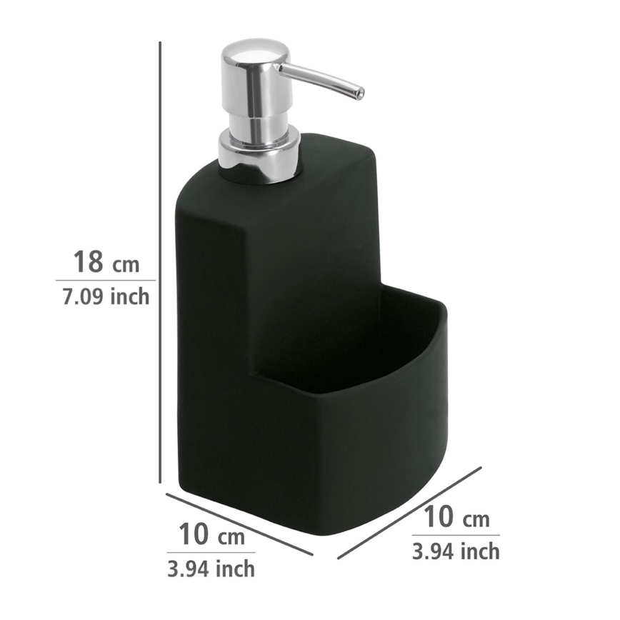 WENKO 3620117800 - Dávkovač mydla FESTIVAL 10x18 cm čierny