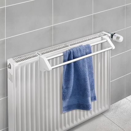 WENKO 3703100 - Sušiak na bielizeň TWIN 60x13 cm strieborná/biela