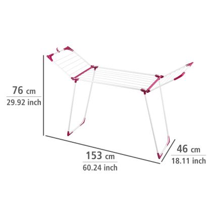 WENKO 3774021100 - Sušiak na bielizeň SUMMER DRY 153x76 cm biela/ružová