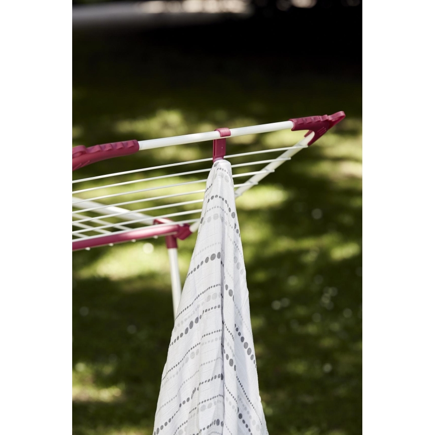 WENKO 3774021100 - Sušiak na bielizeň SUMMER DRY 153x76 cm biela/ružová